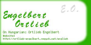 engelbert ortlieb business card